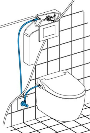 Alternative view of Aansluitset voor Inbouwreservoir - geschikt voor diverse douchewc's - 150 mm