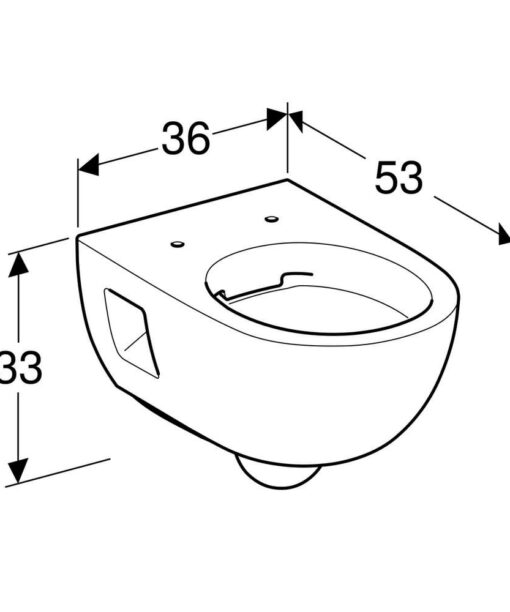 Geberit 300 basic wandcloset zonder spoelrand - wit