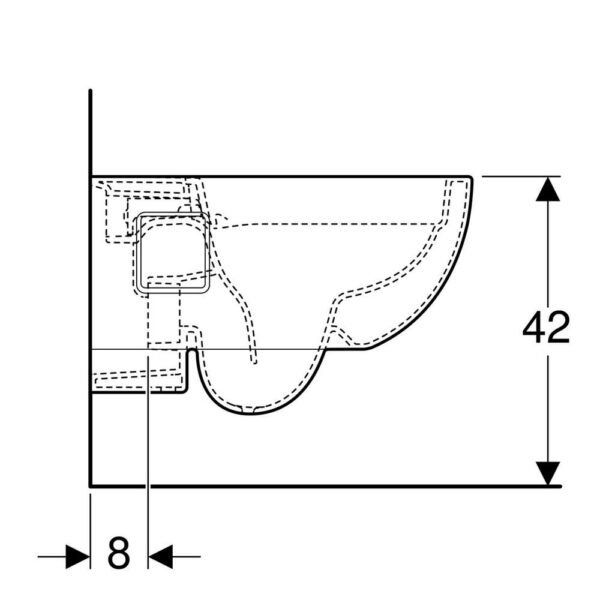 Geberit 300 basic wandcloset zonder spoelrand - wit - Afbeelding 4