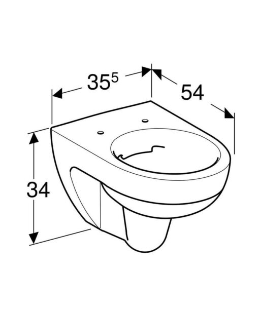 Geberit Renova wandcloset zonder spoelrand – wit