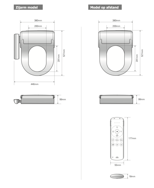 Douche wc Dib U850R - bidet design 2023