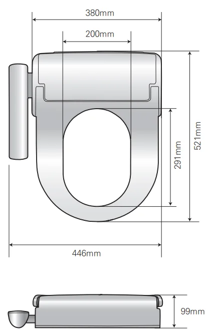 Douche wc Dib U850 - bidet design - Afbeelding 4