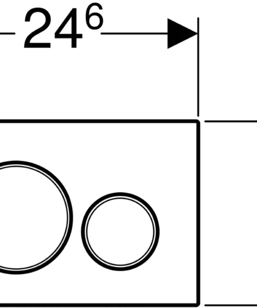 Geberit Sigma 20 tweeknops Bedieningspaneel closet