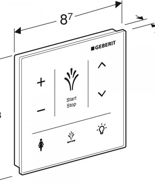 Geberit Aquaclean Sela - Wandbedieningspaneel