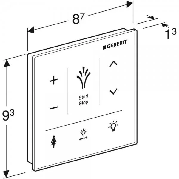 Geberit Aquaclean Sela - Wandbedieningspaneel - Afbeelding 2