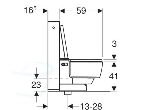 Geberit Aquaclean - Mera Classic met geïntegreerd voorbouwreservoir