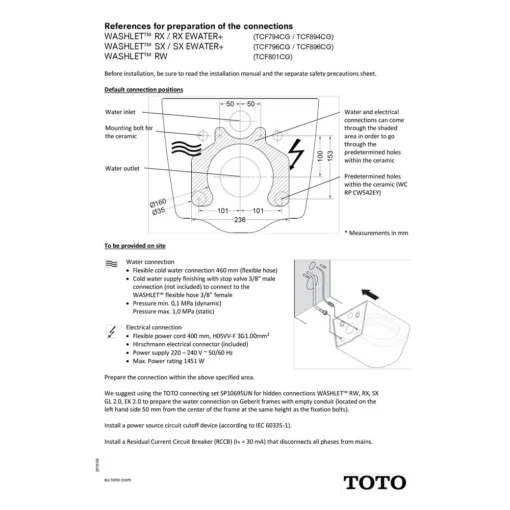 Toto Washlet RW autoflush - Inclusief afstandsbediening - Afbeelding 9