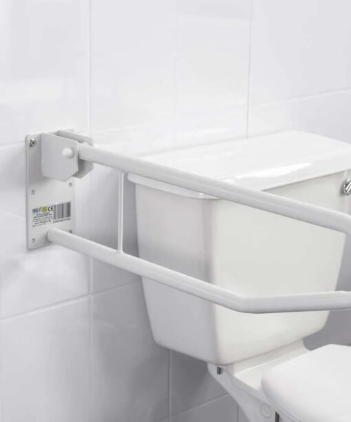 Opklapbare Toiletbeugel - Wandmontage - Wit - 70 cm