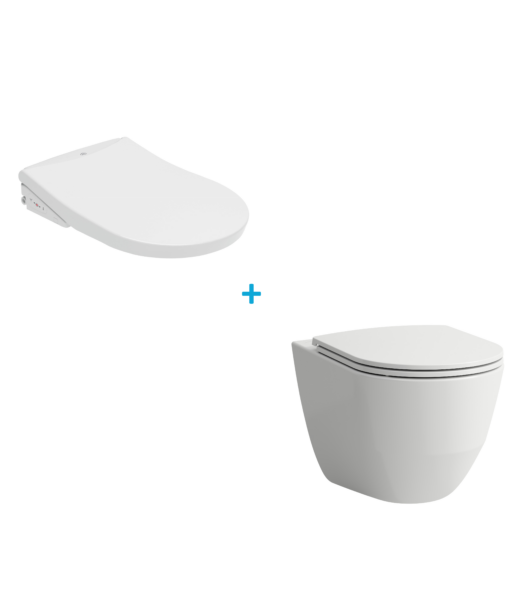 Dib U850R + Laufen pro wandcloset rimless - verhoogd +5 cm - wit