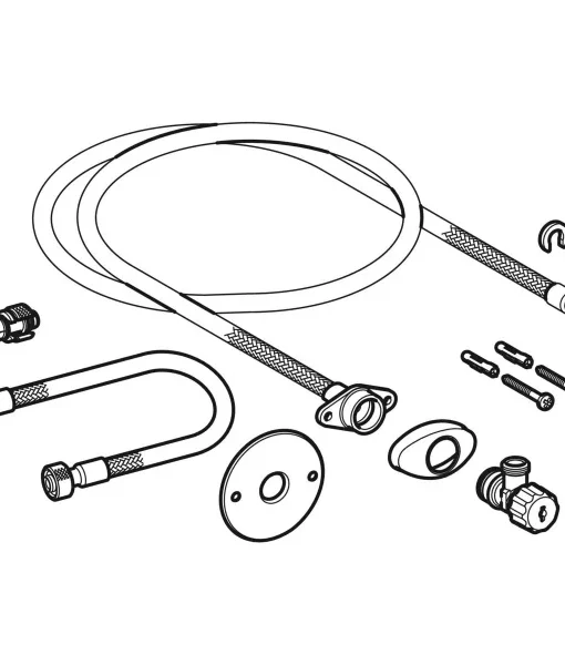 Alternative view of Geberit AquaClean wateraansluitset voor inbouwreservoirs 8 / 12 cm